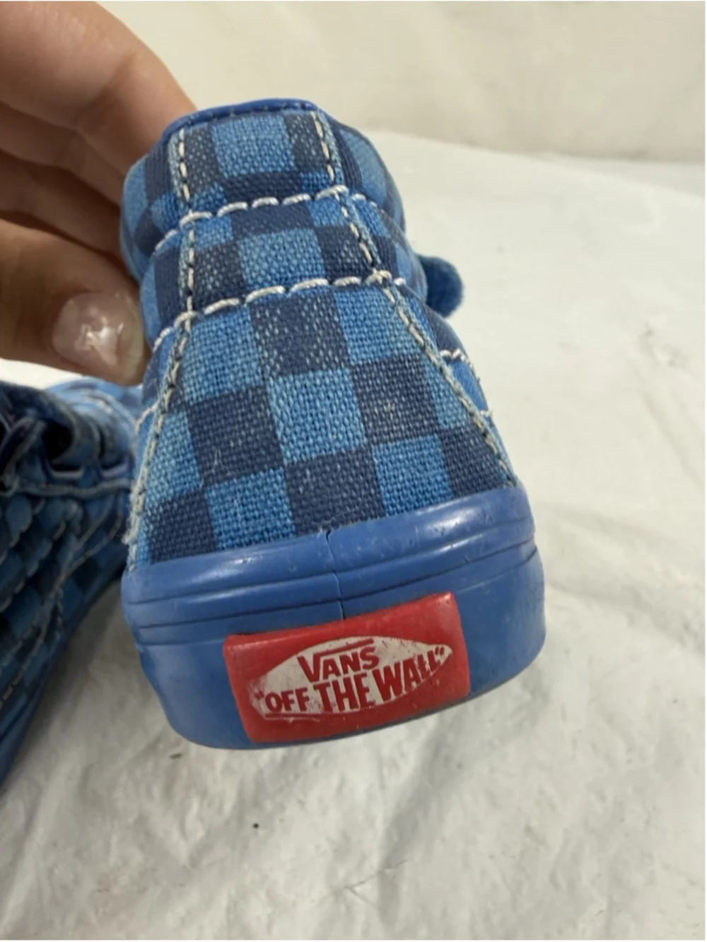 Vans TODDLER Sk8-Mid Reissue V Mono Checkerboard Blue SIZE 5
